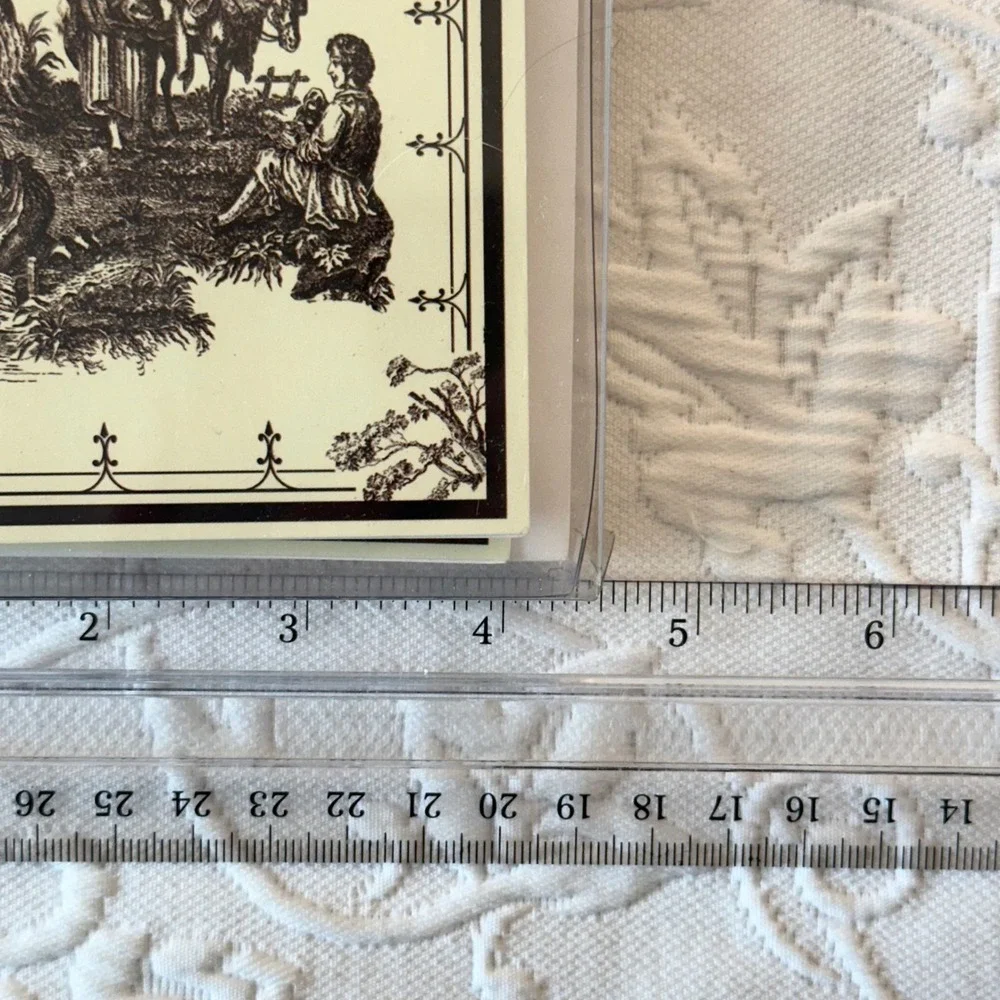 Vintage 90s Toile Note‎ Cards 2 Boxes Toile Black & Cream Pastoral New Old Stock